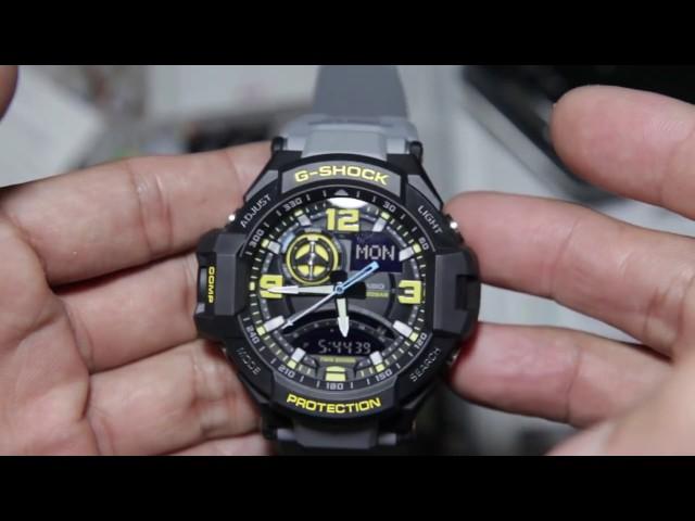 Casio G-shock GA-1000 Neon Illuminator (Black light LED)