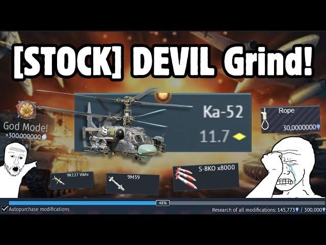 The Most HILARIOUS [STOCK] Grind in War Thunder!(Ka-52) | I WON'T be TOXIC Anymore... (I'm joking)