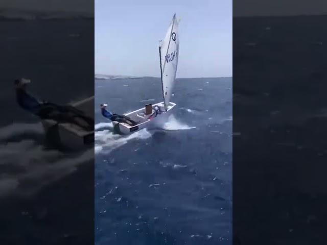 Sailing at 15 knots with an optimist