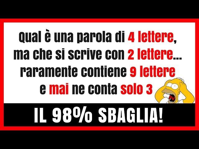 I 10 INDOVINELLI DI LOGICA che tutti sbagliano: Test con soluzioni!