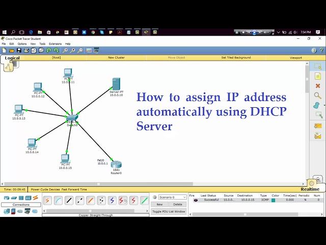 How to assign IP Address automatically using DHCP Server || Cisco Packet Tracer