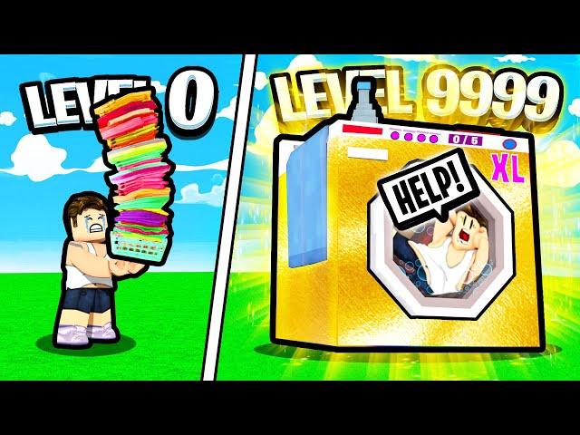 Getting MAX LEVEL LAUNDRY WASHER in Laundry Simulator! - Roblox