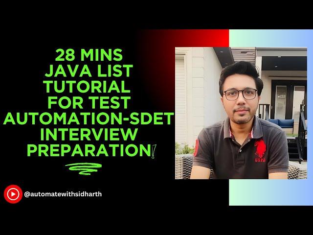Java List Tutorial for Test Automation & SDET Interviews | ArrayList, LinkedList & More