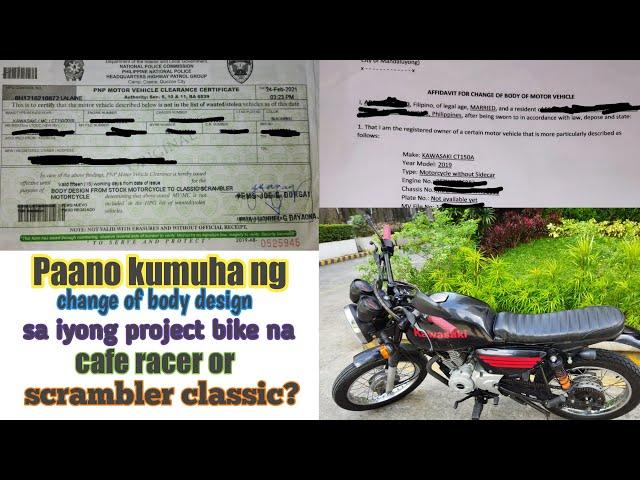 Paano kumuha ng change of body design sa iyong project bike na cafe racer or scrambler classic?