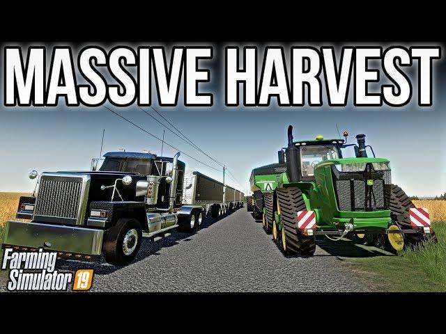 Crazy Wheat & Straw Harvest w/Klutch Simulations! | Lone Oak Farm | Farming Simulator 19