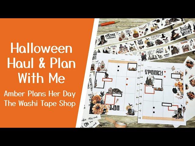 Halloween Stickers and Washi Haul & Plan With Me - Amber Plans Her Day & Washi Tape Shop Haul