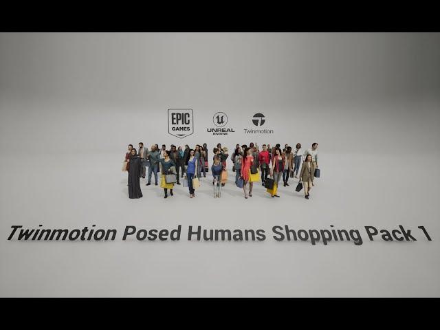 CGsorealCom Unreal Engine 5 Posed Humans Shopping Pack 1 From Twinmotion