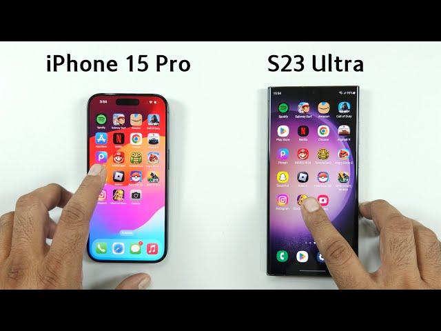 iPhone 15 Pro vs Samsung S23 Ultra - Speed Test