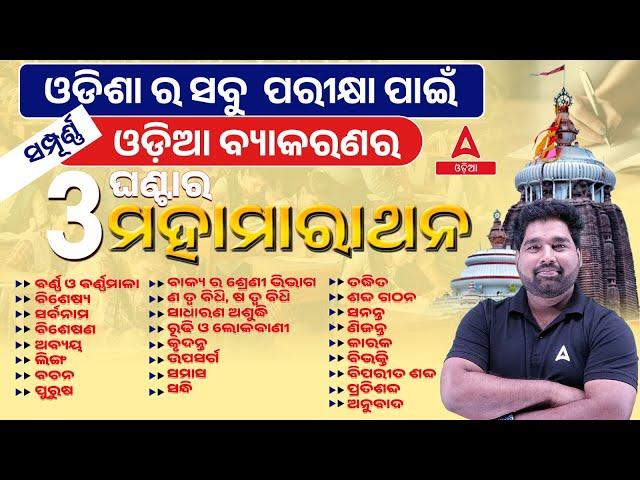 RI ARI AMIN, ICDS Supervisor 2024 | Complete Odia Grammar In 3 Hours For All Exams