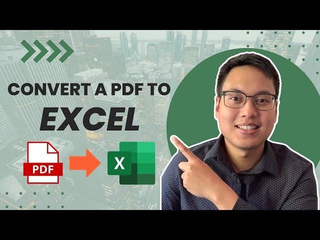 How to Convert a PDF to Excel THE RIGHT WAY (Office 365)