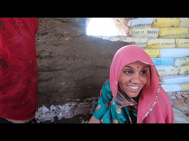 Making a Mud House | #24 Cow dung Plaster inside & Lime Plaster outside