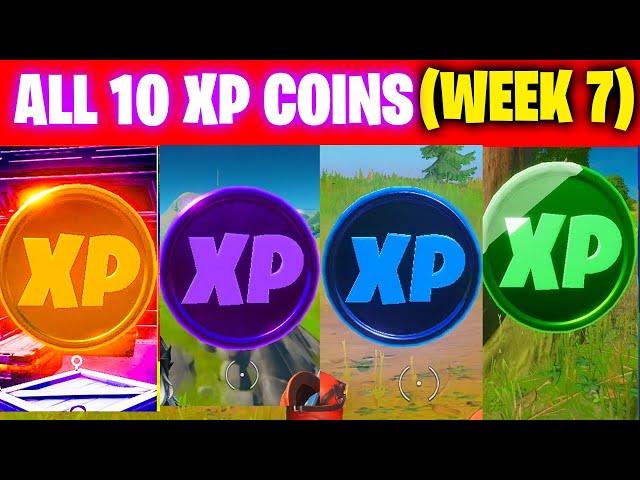 All XP COINS LOCATIONS IN FORTNITE SEASON 5 Chapter 2 (WEEK 7)