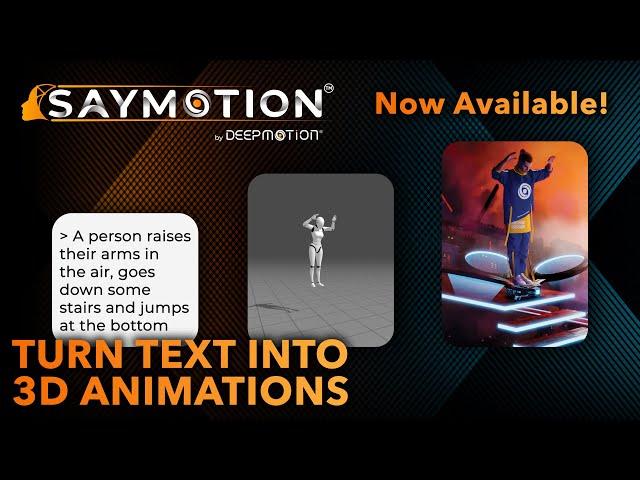 SayMotion: Text to 3D Animation | Open Beta Now Available!