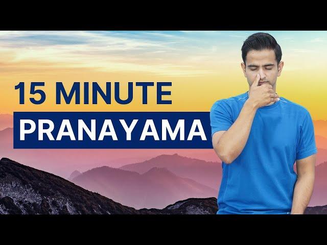 15 min Daily Pranayama | Breathing Exercises | Yoga for Beginners @YogawithNaveen