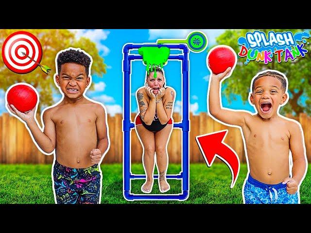 Splash Dunk Tank Challenge Family Fun Activities With Kyrie & DJ's Clubhouse!!