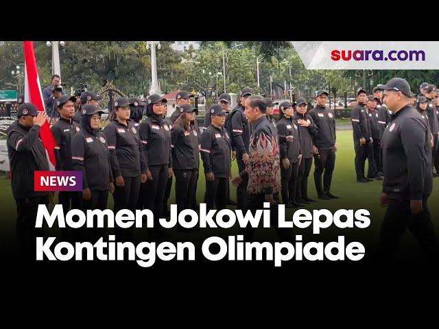 Lepas Kontingen Olimpiade Paris, Jokowi ke Atlet: Rakyat Ingin Bendera Merah Putih Berkibar di Arena