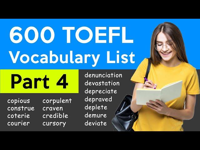 600 TOEFL Vocabulary - Part 4 | Useful Words 