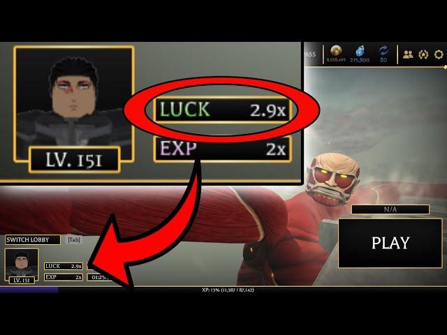 Every Way to get Luck (In Aot: Revolution)