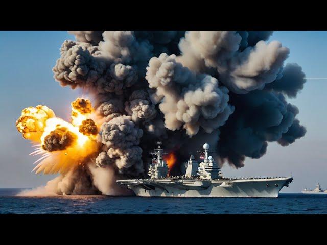 1 MINUTE AGO! German TAURUS missile blows up Russian aircraft carrier in Black Sea