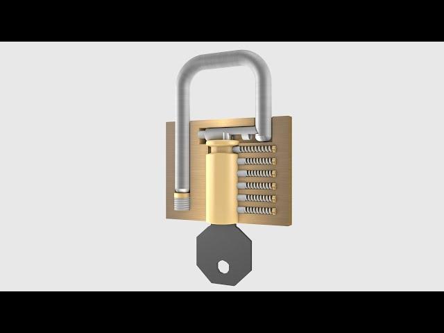 How padlocks work (3D Animation)