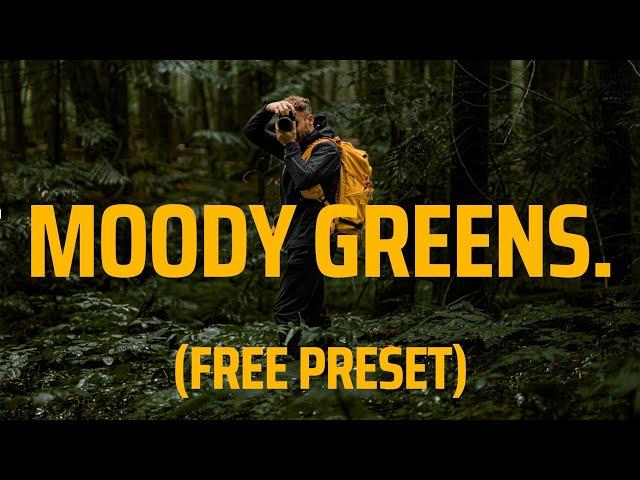 Edit Moody Greens - FREE PRESET - Dark Forest Greens Lightroom Tutorial