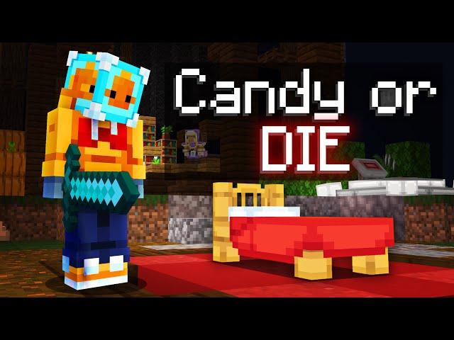 robbing candy from children in hive bedwars on halloween