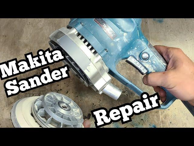 Replacing the counter weight fan on a Makita BO6030 sander that has broken in half.