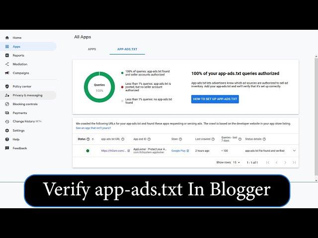 easy way to Verify app-ads.txt In Blogger | Blogspot app-ads.txt Verification for Android Apps 2021