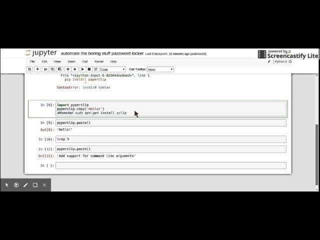 pyperclip for python is useful for copying and pasting from clipboard