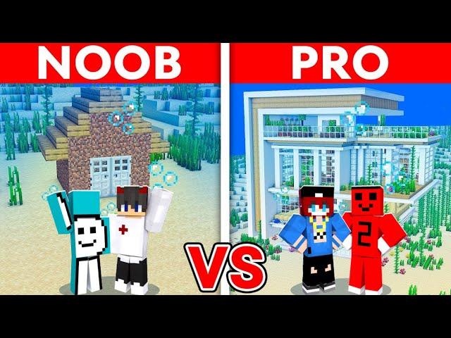 Noob vs Pro SU ALTI GÜVENLİ EV !! - Minecraft