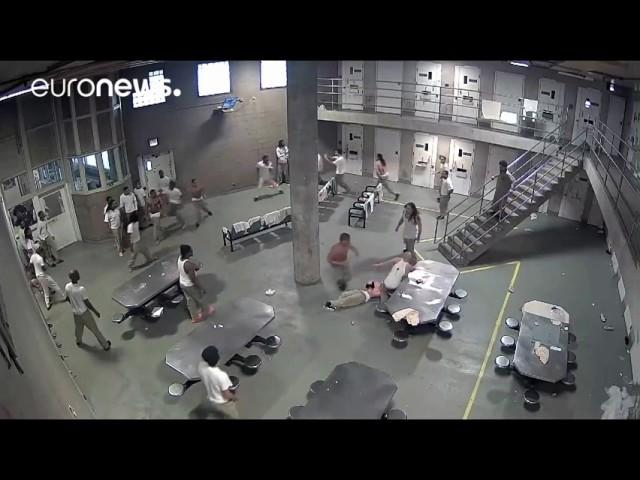 Watch: Prisoners 'stabbed' as violence erupts at US jail