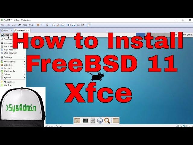 How to Install FreeBSD 11 + XFCE Desktop + Apps + VMware Tools + Review on VMware Workstation [HD]