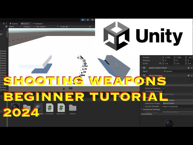 Unity Beginner Tutorial 2024: How to Shoot with Weapons