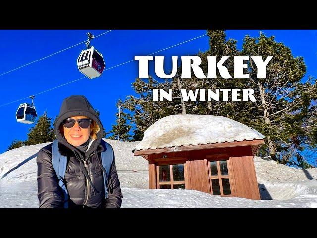 ISTANBUL Day Trip / Snowy Turkey in Winter / Uludag, Bursa / Turkey Travel Vlog / Eastern Europe