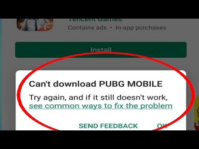 How To Fix Can't Download PUBG Mobile Error On Google Playstore ||