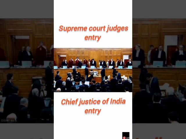 Supreme court judges entry! Chief justice of india entry #shorts