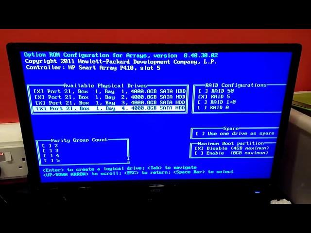 How to configure Raid on HP Proliant ML330 G6