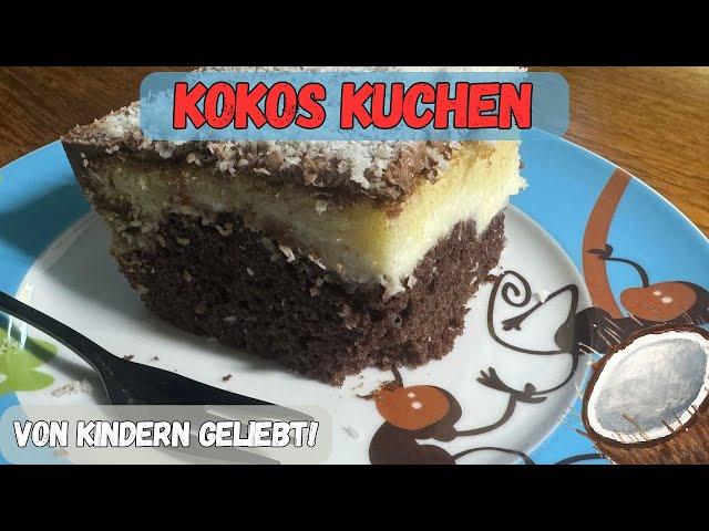 Kokoskuchen den Kinder lieben - mit 3 leckeren Schichten!