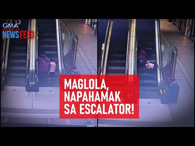 Mag-lola, napahamak sa escalator! | GMA Integrated Newsfeed