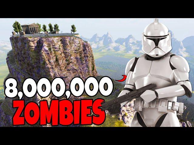 Clone Army Mountain Fortress Surrounded by 8 MILLION ZOMBIES!? - UEBS 2: Star Wars Mod