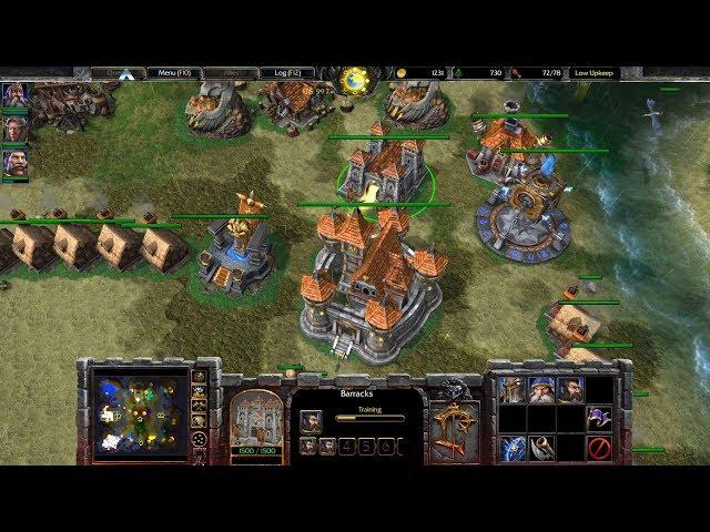 Warcraft 3 Reforged Beta Gameplay, Human 3v3 [Updated Graphics]