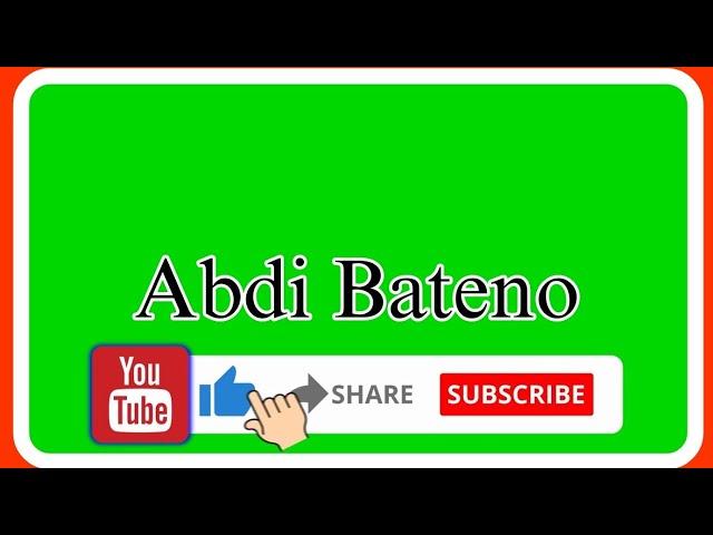 Subscribe button green screen | Abdi Bateno @AbdiBateno