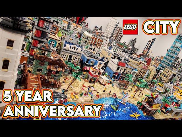 LEGO Room & City Evolution! 5 Year Channel Anniversary & 300k Subs!!!