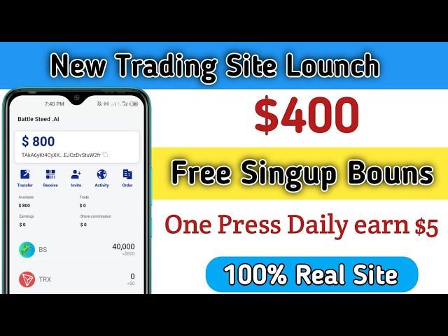 battle steed ai real or fake || battle steed earning app review || new free usdt earning app 2023