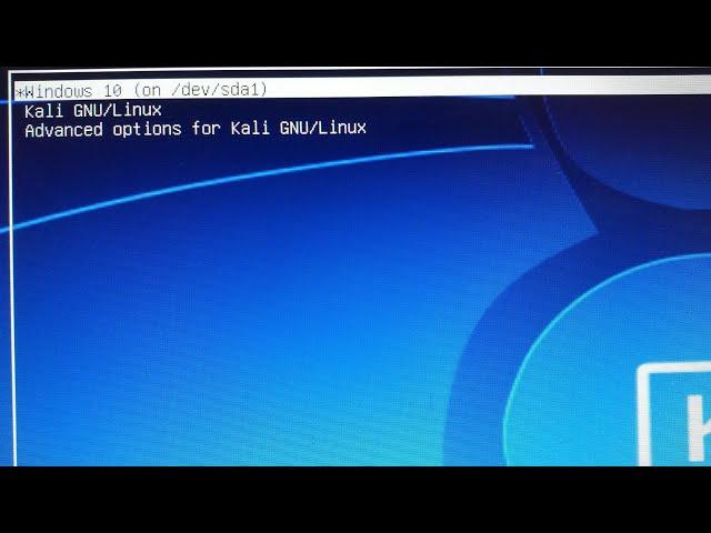 How to change boot order in  kali linux