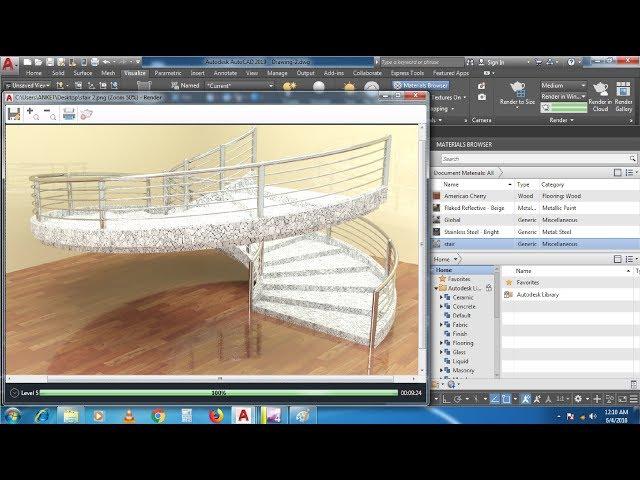 AutoCAD 3D Modeling - Spiral staircase Design - Part 1 - AutoCAD 2019