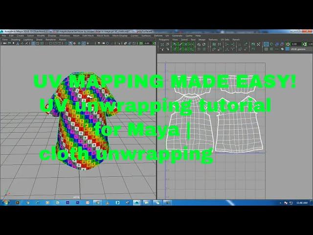 UV MAPPING MADE EASY! UV unwrapping tutorial for Maya | cloth unwrapping