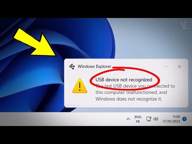 Fix USB Device Not Recognized in Windows 11 / 10 | How To Solve usb device not recognized {5 Ways}