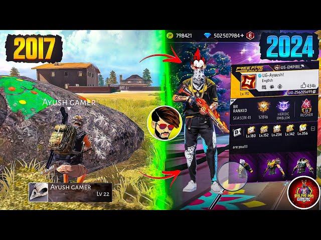 FREE FIRE PLAYERS 2017 VS 2024| Searching 2017 Old Players Id in 2024 | @UnGraduateGamer