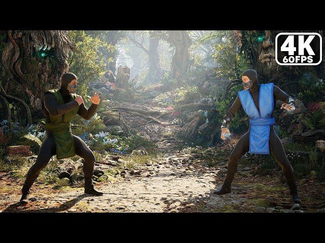 MORTAL KOMBAT 1 - REPTILE VS SUB-ZERO 1995 Movie Skin Gameplay (4K/60FPS)